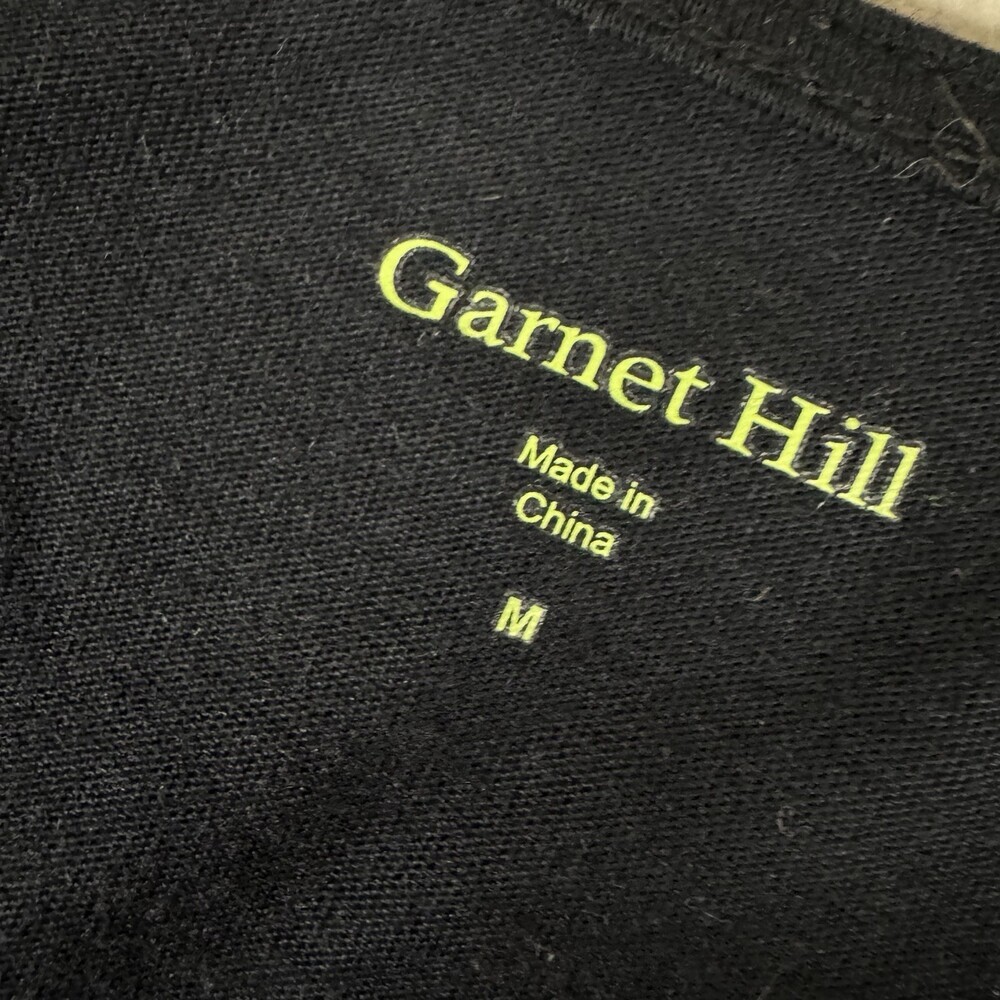 Garnet Hill Black Sequin Tunic Top Sleeveless Geometric‎ Sparkle Cotton M - Picture 6 of 10